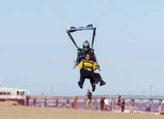 Veterans skydive in first ‘Land in the Sand’ event