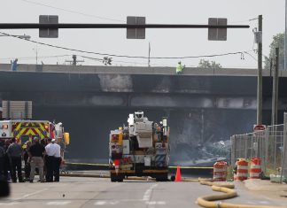 Officials say driver lost control of gas-filled tanker before fire collapsed main East Coast highway – Daily Press