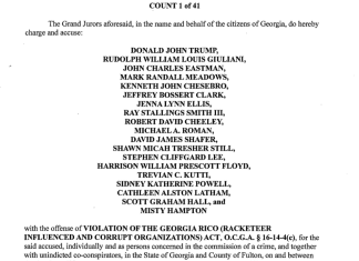 Read the full Georgia indictment against Trump and 18 others
