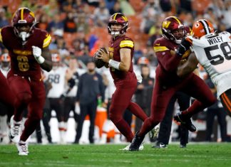 QBs Sam Howell, Jacoby Brissett produce as Commanders edge Browns in preseason opener – Daily Press