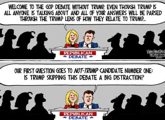 Walt Handelsman: Trump’s Absence