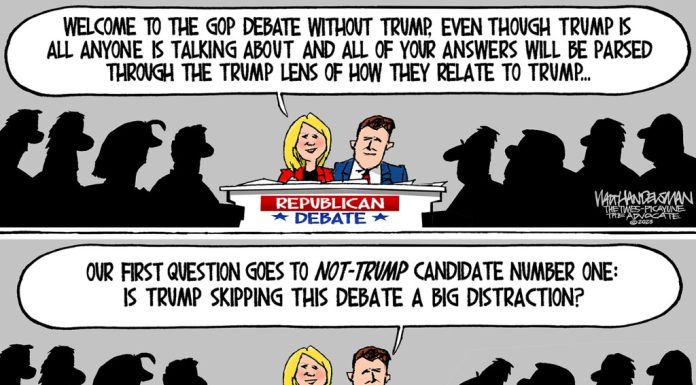 Walt Handelsman: Trump’s Absence